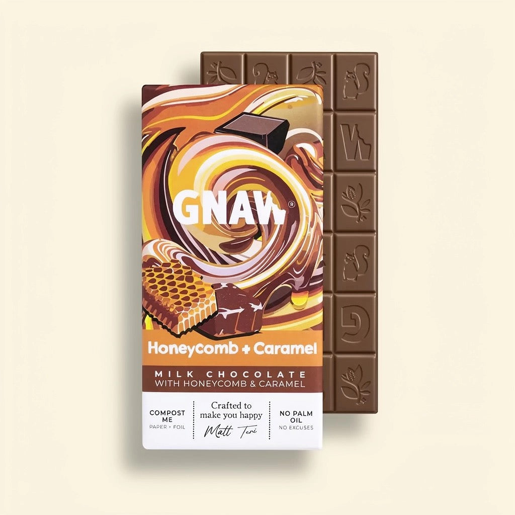 Honeycomb & Caramel Milk Chocolate Bar | 80g