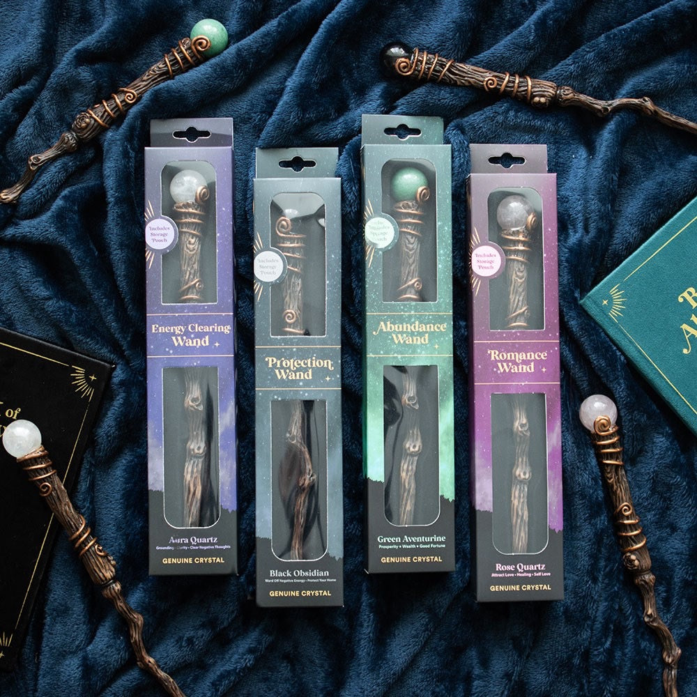 Crystal Wand in gift box, choose from a selection of crystal types