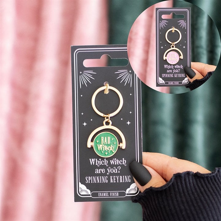 Which Witch are you? Spinning Keyring Good Witch Bad Witch