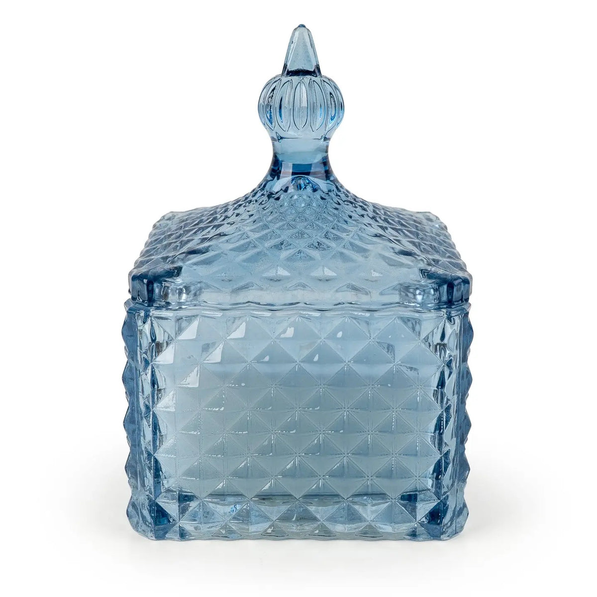Square Embossed Candle Jar – Tianshui Blue