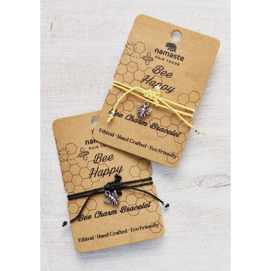 Bee Happy Charm Bracelet On Card