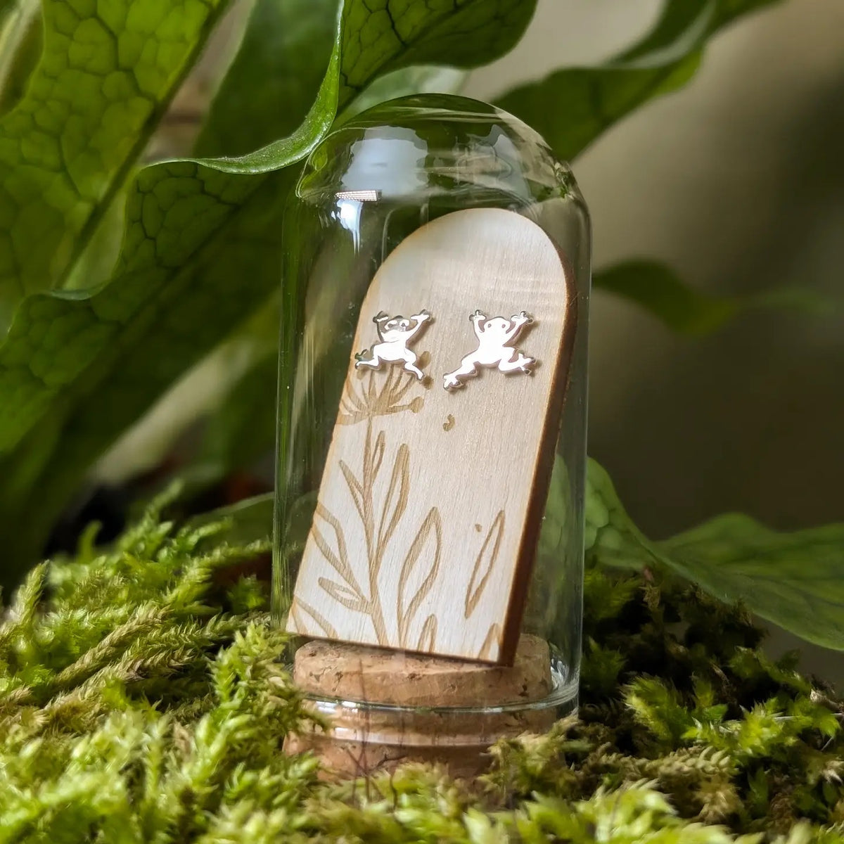 Frog Sterling Silver Stud Earrings