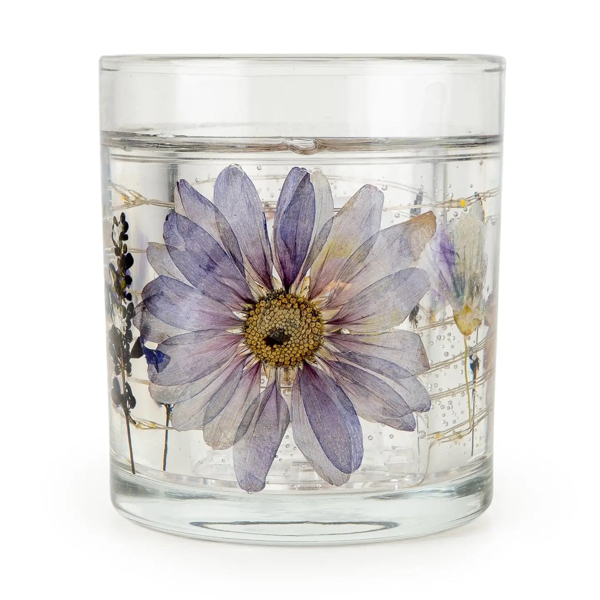 Led Candle - Purple Flowers