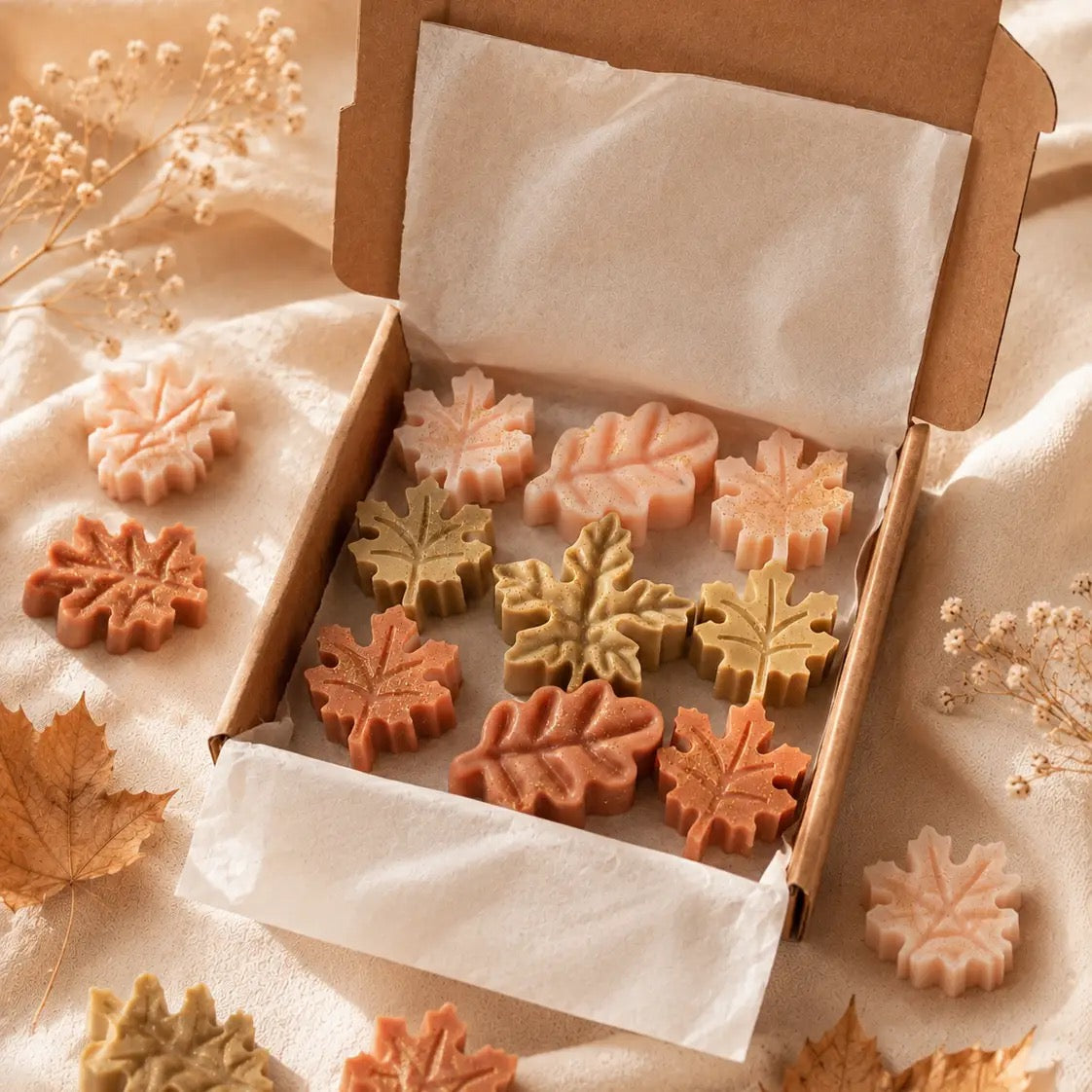 Autumn Leaves Wax Melts | 50g / 9 Pieces | Golden Maple Musk
