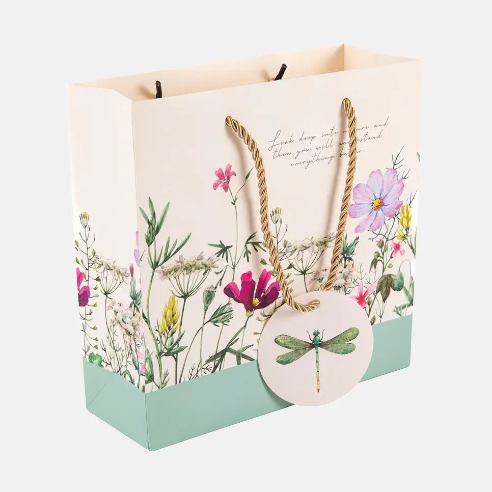 Floral Dragonfly Gift Bag