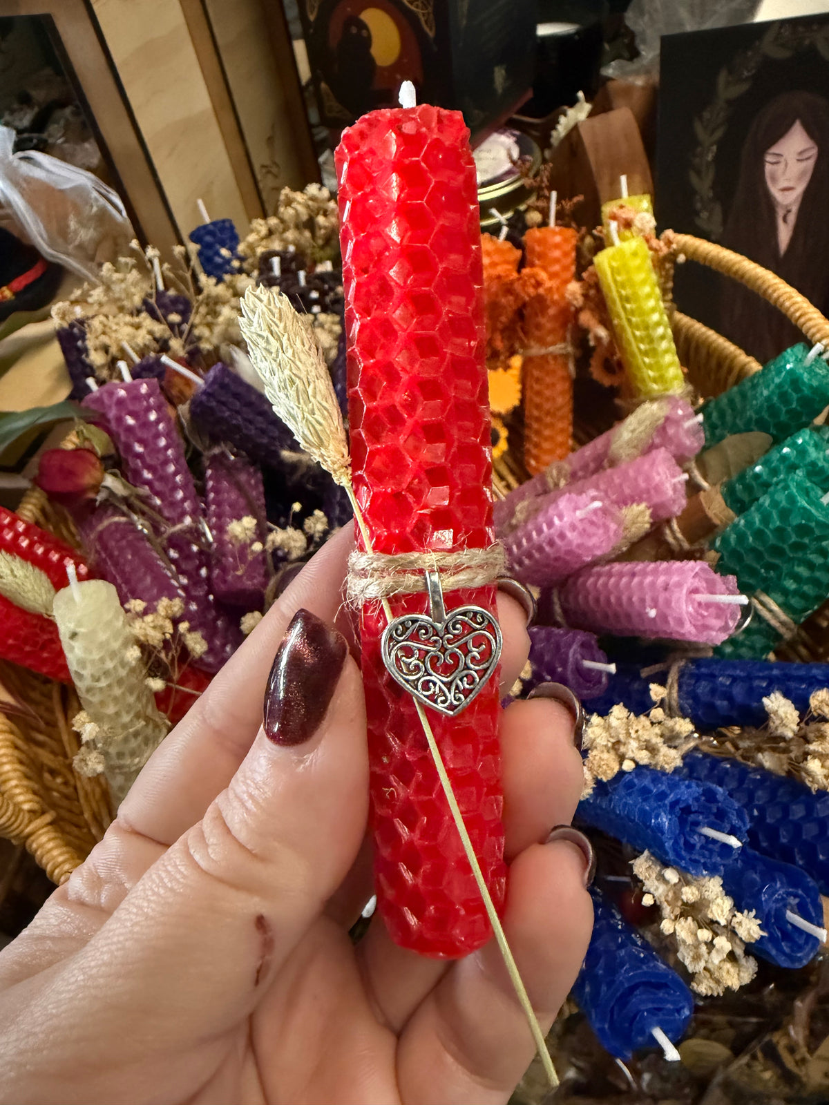 Beeswax Spell Candles handmade at Everchange Emporium