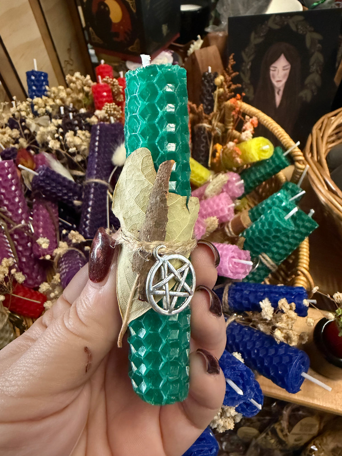 Beeswax Spell Candles handmade at Everchange Emporium
