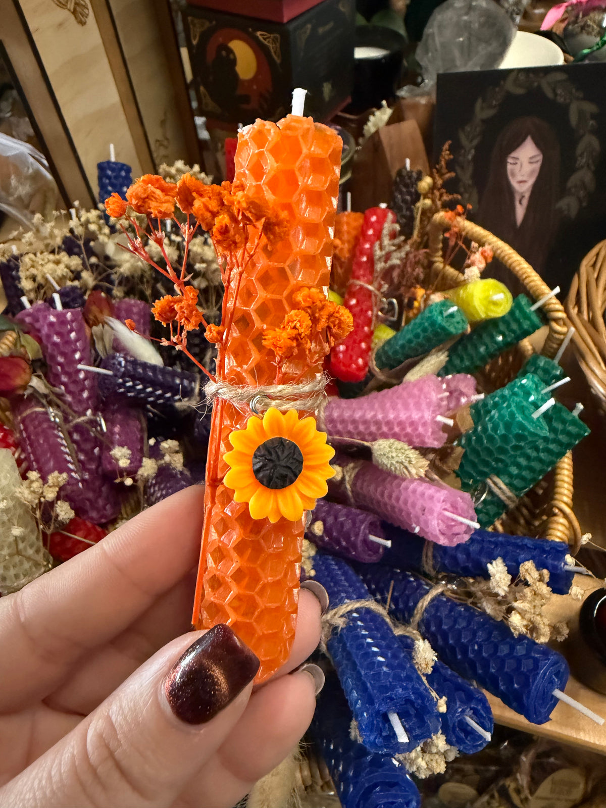 Beeswax Spell Candles handmade at Everchange Emporium