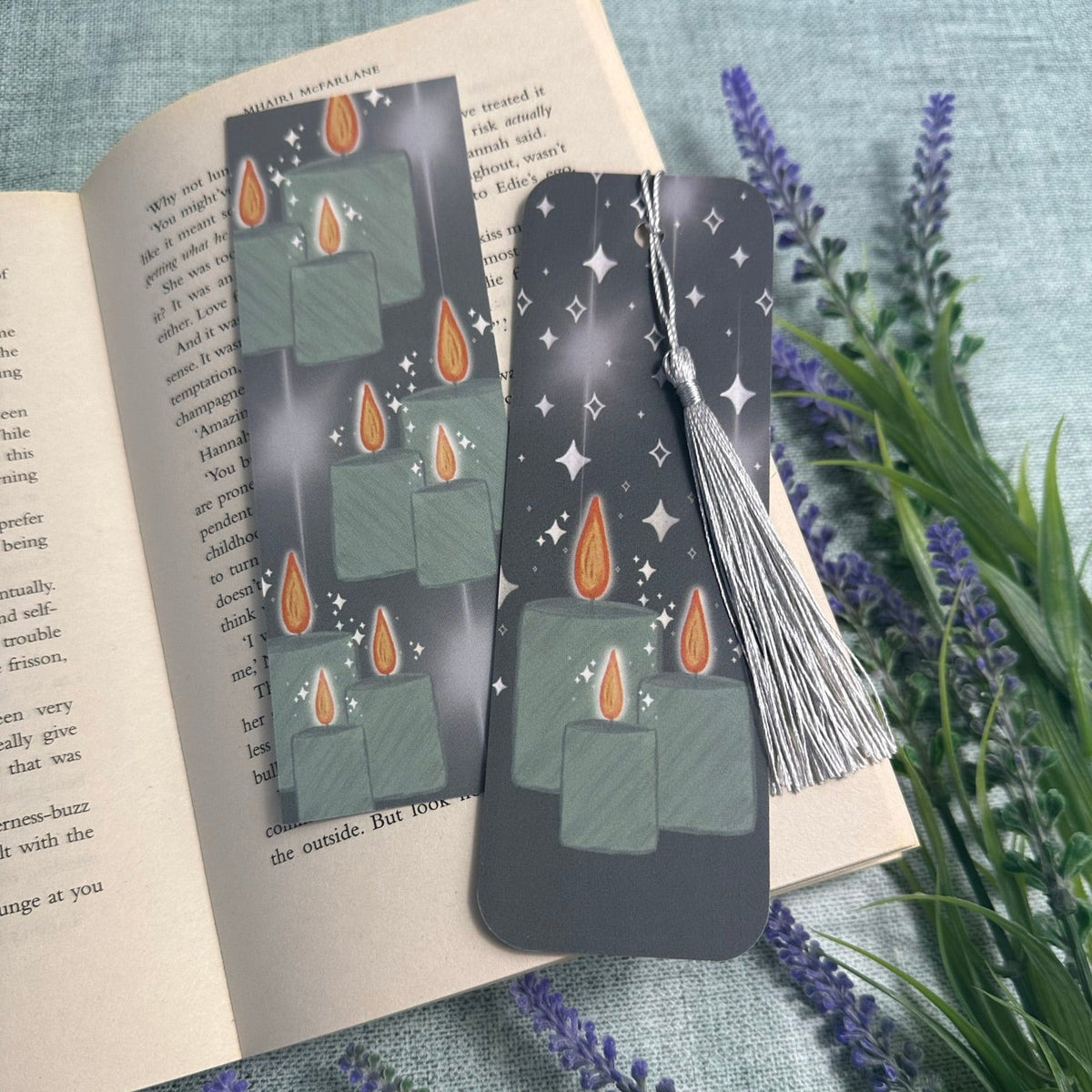 Candles 'witchy vibes' Bookmark (double sided)