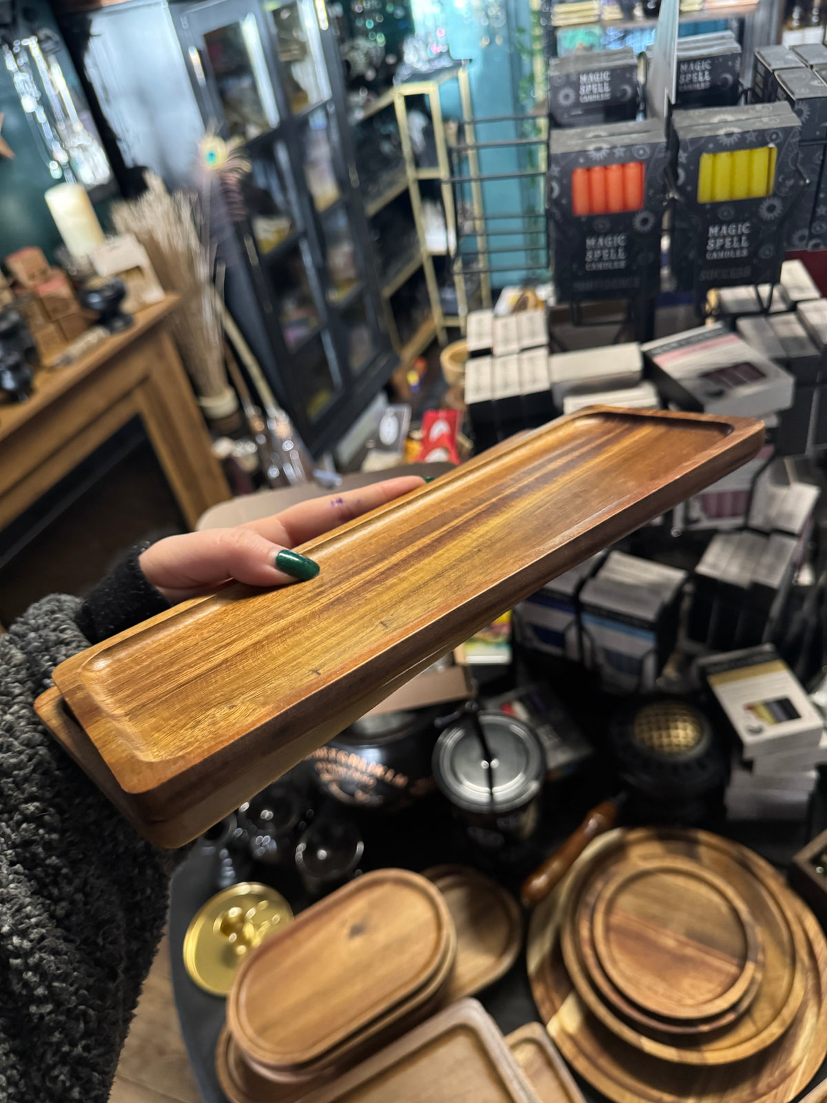 Rectangle Wooden Tray - Deity Altar Tray