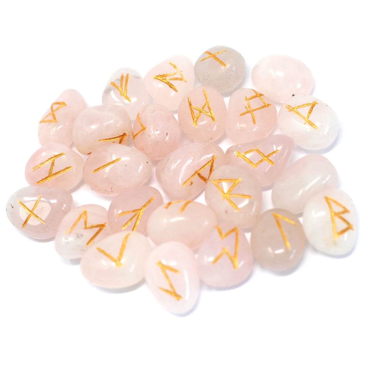 Rose Quartz Crystal Rune Stones