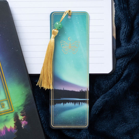 Ethereal Bookmark with Tassel and Green Aventurine Bead