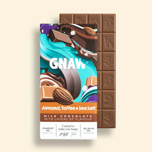Almond, Toffee & Sea Salt Milk Chocolate Bar | 80g