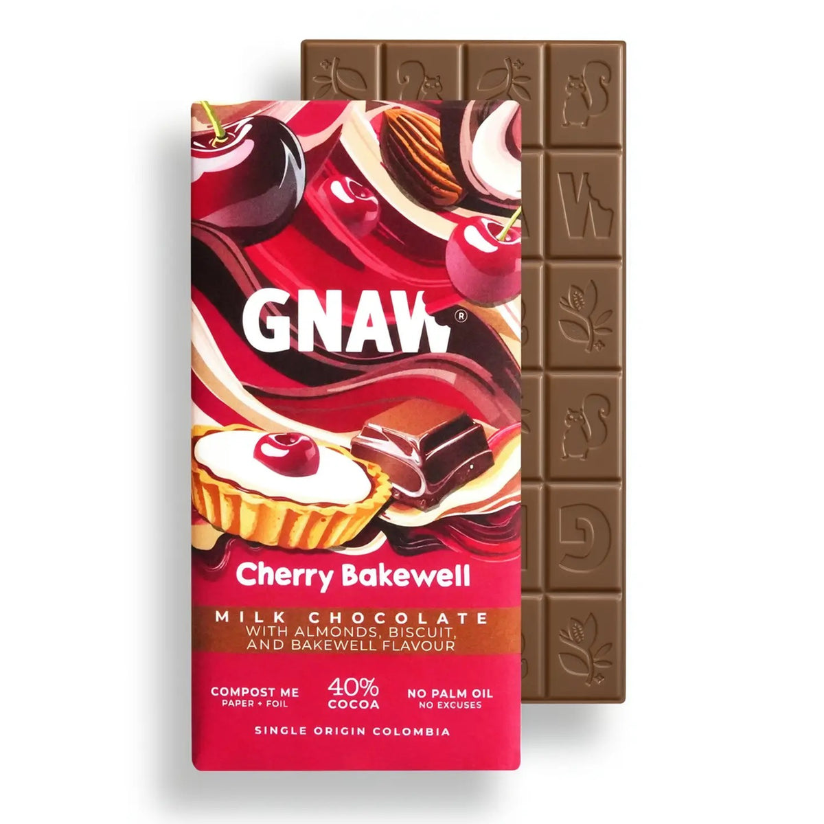 Cherry Bakewell Milk Chocolate Bar | 80g
