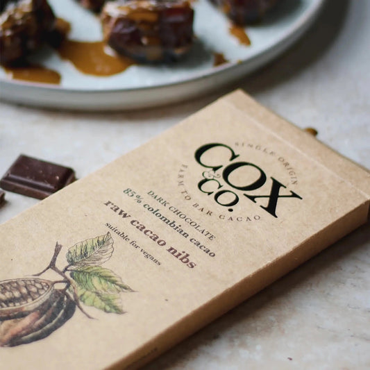 Raw Cacao Nibs 85% Dark Chocolate Bar - 70g