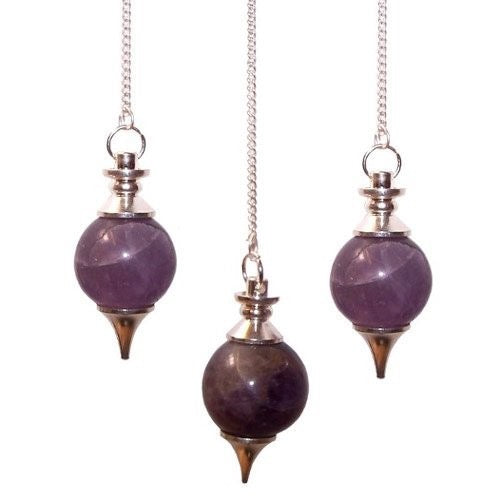 Amethyst Sphere Crystal Pendulum