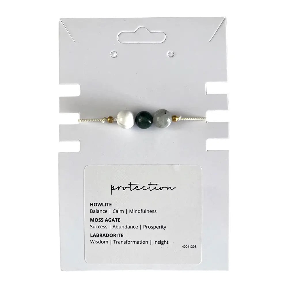 Protection Crystal Intention Bracelet Wristlet