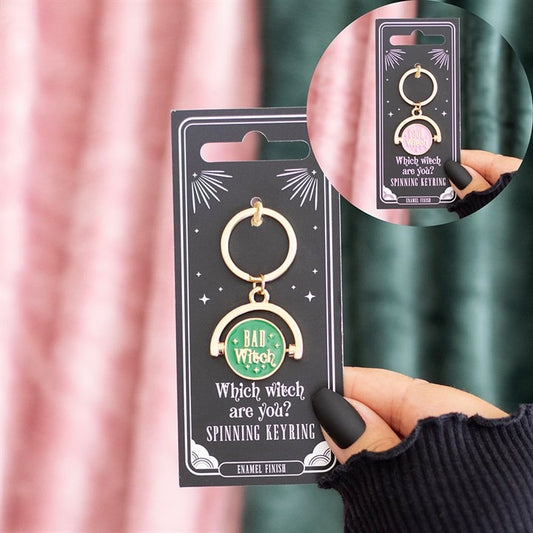 Which Witch are you? Spinning Keyring Good Witch Bad Witch