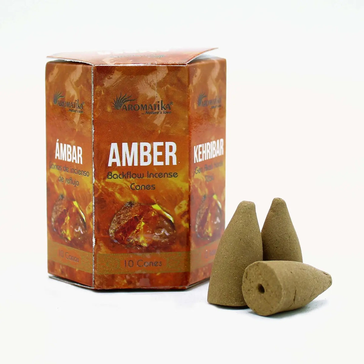Amber Backflow Incense Cones