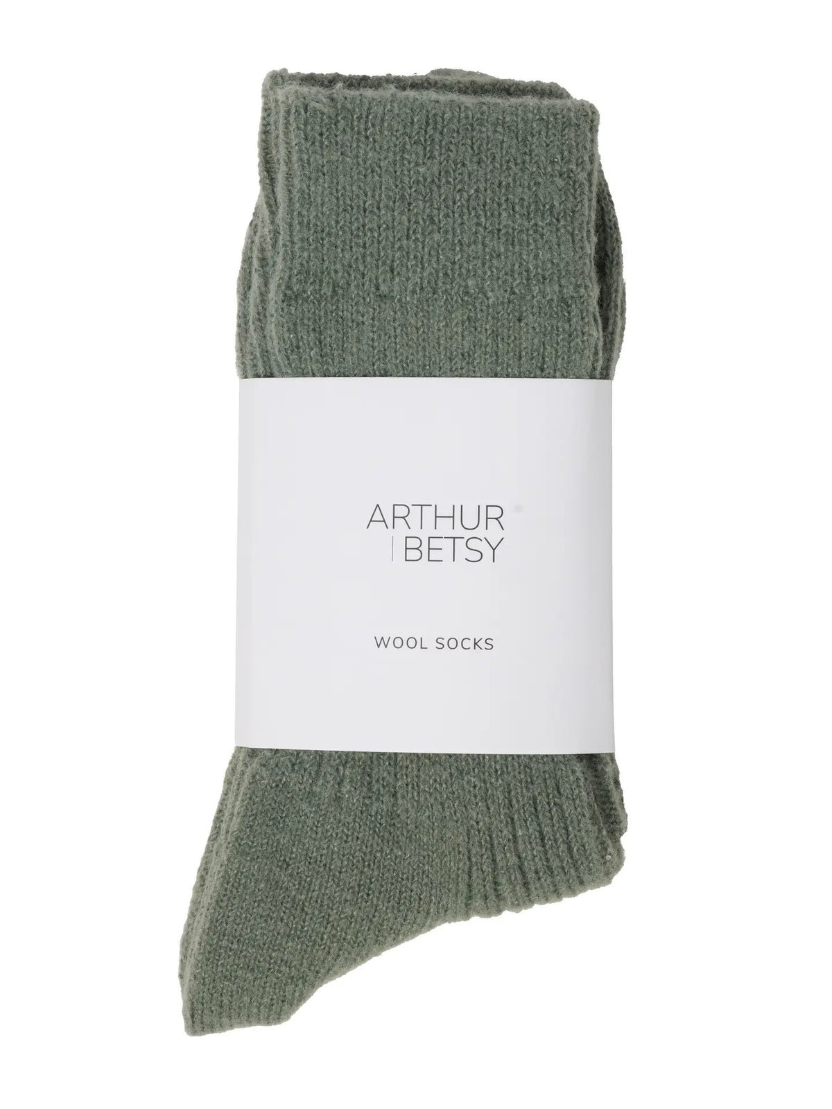 Nordic Pine Green Wool Socks